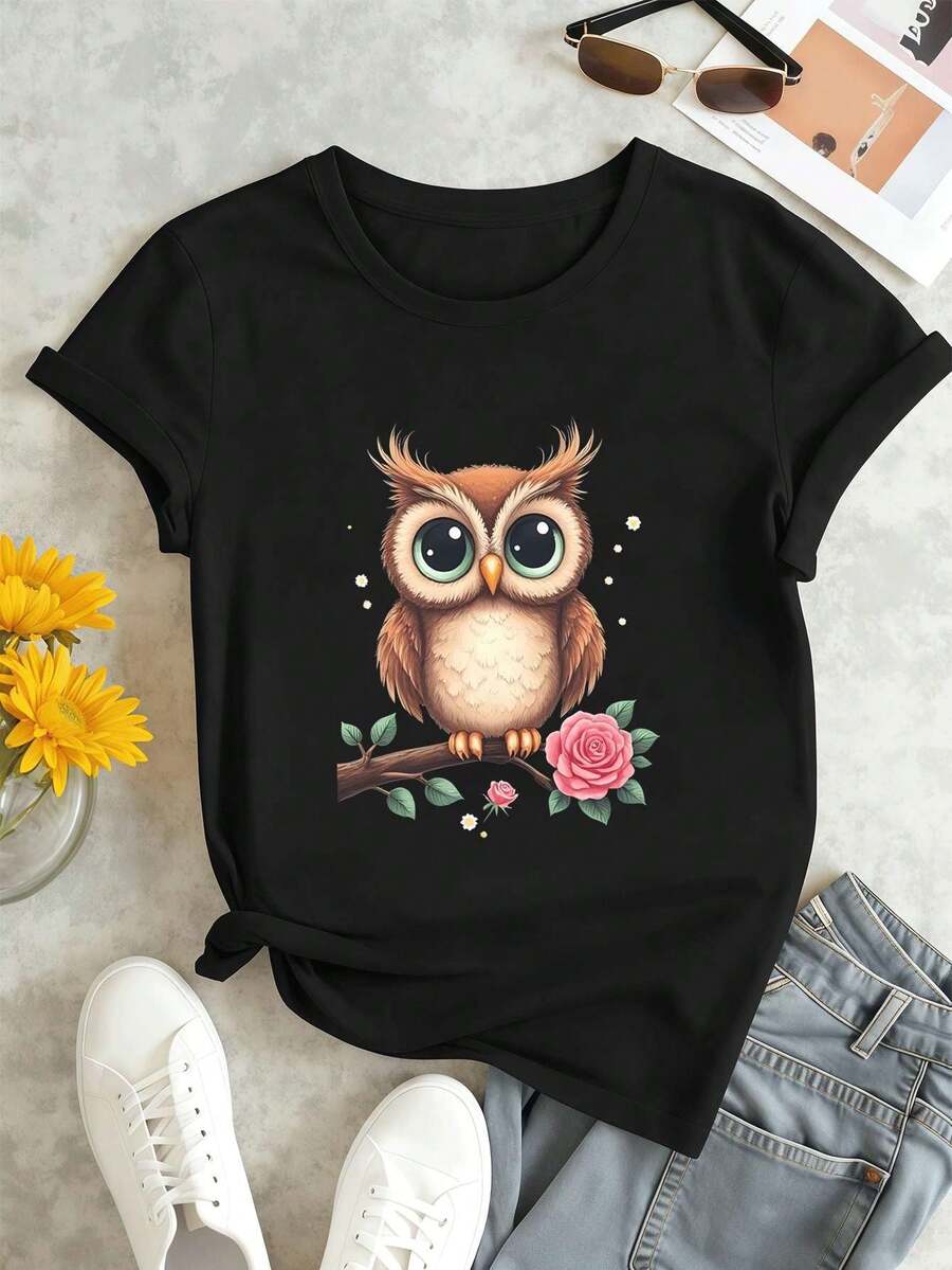 Women T-Shirts - Black - View 1