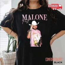 1  Vintage Cowboy Style T-Shirt,  Graphic Tee,  Gift For Fans,  T-Shirt, Retro Hip-Hop And Country Fusion Tee, 180g 100% Cotton. - 黑色 10 - 查看 6