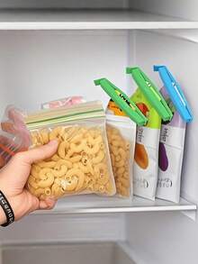 1/10/20/30pcs Food Bag Clips, Portable Food Freshness And Sealing Clips, Moisture-Proof And Dust-Proof, Suitable For Various Plastic Bags And Snack Bags, Kitchen Storage And Organization, Kitchen Accessories, Kitchen Tools, Suitable For Bedroom, Travel, Office, School And Other Places. - Multicolor - View 3