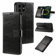 Wallet Classic Leather Phone Case, Card Slot Inside, Compatible With Samsung A16/A26/A36/A32/A55/A56/S26U/S25/24P/A56/16/26, Android Phones, 17/17Air/17Pro/17ProMax/16/16Pro/16E/16Plus/16ProMax/15ProMax/15Pro/15Plus/15/14/14Pro/14Plus/14ProMax/13/13Pro/13ProMax - Black - View 1