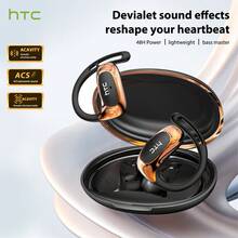 HTC NE35 Bluetooth 6.0 AI Translation Earphone, OWS Sports Wireless Earbuds dengan Mikrofon, Desain Pengait Telinga Ultra Ringan yang Nyaman, Rose Gold - View 13