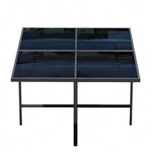 7-Piece Outdoor Table And Chair Set For 6 People, Tempered Glass Table, Plastic And Wood Handrails, Ideal For Meals In The Backyard Or Garden. - 黑色 - 查看 9