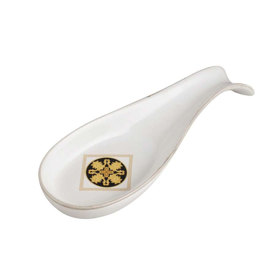 Baroni Home Poggiamestoli Decorato in Ceramica, Accessorio da Cucina Colorato Resistente, Linea Domus, 8x22x3 cm - Poggiamestoli - Visualizzare 1
