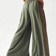 BohoFeels Women's Casual Knit Patchwork Loose Wide Leg Washed Pants - Rosa - Ver 4