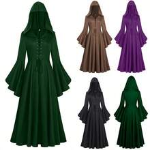 Cosplay Clothing - 251210 Green Bell-sleeve Women's Dress - View 2