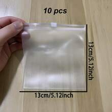 5/10/15/20pcs Multi-Size Transparent Frosted Cable Storage Bags, Zipper Storage Pouches, Travel Toiletry Bags, Makeup Bags, Coin Purses, Suitable For Home, Vacation, Halloween, Christmas - Clear - View 12