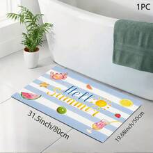 1pc Minimalist Watermelon Print Absorbent Mat/Drying Mat For Coffee Maker, Tableware - Polyester Absorbent Desktop Protective Mat With Rubber Anti-Slip Pad, For Kitchen Counter Decor, Home Bar And Dining Table - Multicolor - View 9
