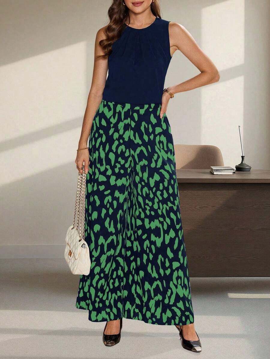 Conjunto de dos piezas para mujer para uso diario - Azul - Ver 1