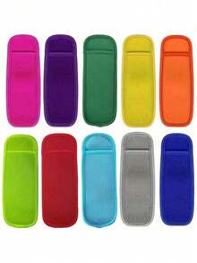 5/3/1pc Reusable Washable Popsicle Sleeves, Popsicle Holders, Insulated Ice Cream Stick Covers, Reusable Washable Popsicle Protection Bags, Insulated Popsicle Sleeves, Popsicle Covers, Summer - Multicolor - View 7