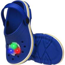 Sandália Infantil Kidstep Futebol Papete Confortável e Divertida Com Led - Azul - Visão 4