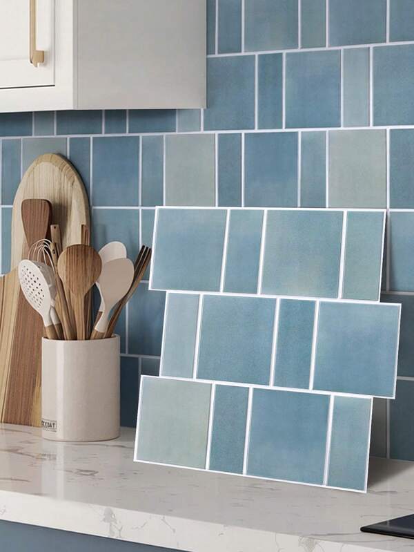 COMMOMY 1/10/20PCS 3D Wall Stickers - Self-Adhesive Wall Panels, Modern Design Peel & Stick (11.8"X11.8"), Waterproof & Heat-Resistant, Easy To Install & Clean - Perfect For Bedroom, Living Room, Bathroom