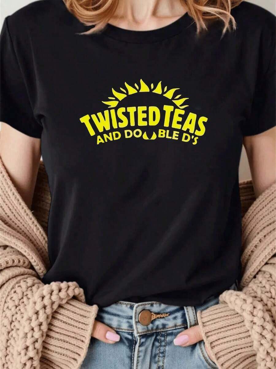 Camisetas de verano: Rayos de sol amarillos brillantes que simbolizan calidez y confianza, con un texto atrevido y divertido que crea un ambiente alegre y ameno. Camiseta de mujer 100% algodón, ropa casual de verano. - Negro - Ver 1