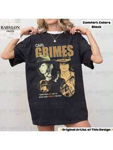 C1AmiS1eta vintage C1Ar1l Grimes C1AmiS1eta The Walking Dead, C1AmiS1eta TWD, C1AmiS1eta D1arY1L Dixon - Negro - Ver 2