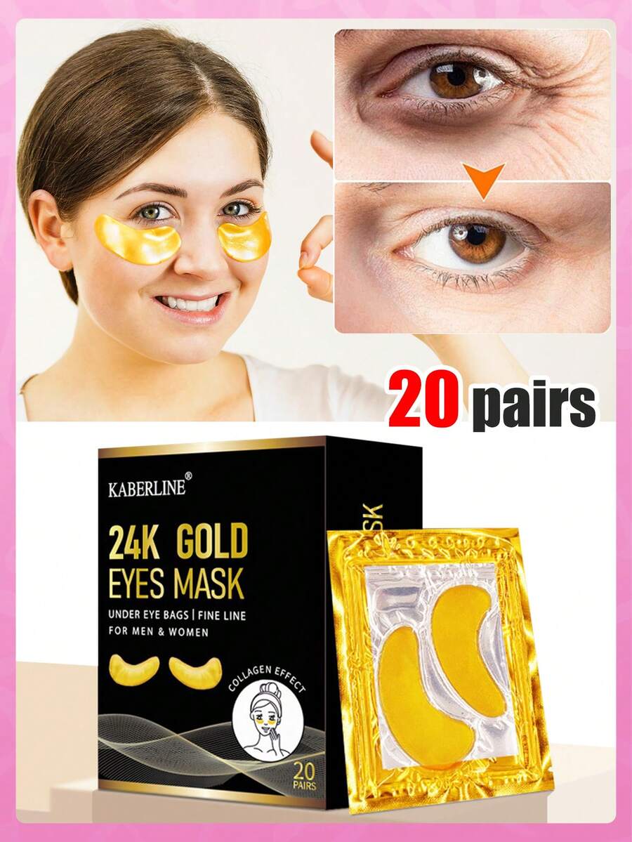 20/10/Máscara de Olhos de Colágeno, Contendo Colágeno e Hialuronato de Sódio, Ácido Hialurônico e Niacinamida | Sem Álcool, Anti-Envelhecimento, Redução de Poros, Melhora de Olheiras, Firmeza da Pele, Clareamento da Área dos Olhos, Adequado para Homens e Mulheres
