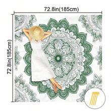 1pc Bohemian Mandala Patterned Beach Mat, Extra-Large Beach Mat, Lightweight And Durable. Ideal For Travel, Camping, And Picnics. Extra-Large Size For Adults. Highly Suitable For Beaches And Outdoor Adventures - A - View 11