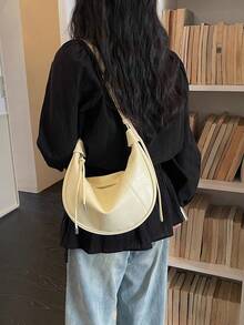 Meillard Color 女士休闲单肩斜挎包，带零钱包，时尚柔软PU材质，适合日常通勤 - 黃色 - 查看 5