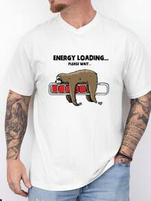 Funny other T1S1Hirt, Energoading Please Wait, WhimsiC1Al Graphic - Blanco - Ver 2