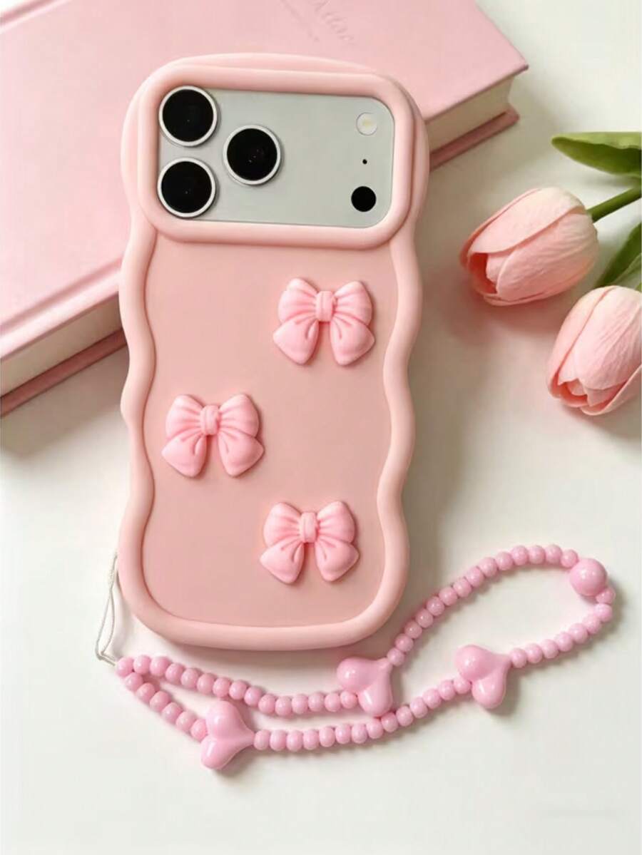 Ốp điện thoại Macaron lượn sóng mới nhất năm 2026 kèm dây đeo, ốp điện thoại dễ thương, độc đáo và thời trang dành cho Galaxy S26, S25, S24, S24Plus/S24+, S24Ultra, S24FE, S20, S21, S22, S23 và 11/11 Pro/11 Pro Max/12/12 Pro/12 Pro Max/13/13 Pro/13 Pro Max/14/14 Pro/14 Pro Max/15/15 Pro/15 Pro Max/16/16 Pro/16/17 Pro Max16E, Note14/14 Pro, 13/13Pro/13 Pro+, ốp silicon với thiết kế ôm sát và khả năng chống sốc. - Hồng - Xem 1