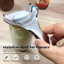 Mason Jar Opener, Stainless Steel Lid Lifter Tool, Multifunctional Can Opener, Easy Twist Top Removal For Jars And Various Lids - View 1