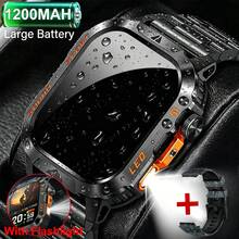 新款男士智能手表，100多种运动模式，1200mAh大容量电池，2.01英寸高清显示屏，无线通话，LED手电筒，多表盘，语音助手，兼容iOS和安卓系统，智能穿戴设备 - 查看 13