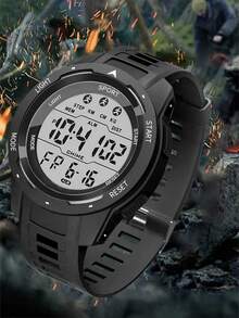 Men's Outdoor Sports Watch With Large Dial, LED Backlight, Digital Display, Stopwatch, Date. For Students, Teachers, Christmas, Daily Decoration, Gift - Multicolor - View 16