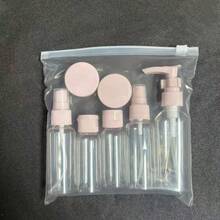 1 Set Travel Cosmetic Refillable Bottles, Portable Toiletry Bag Kit, Pump Spray Bottles, Lotion, Shampoo, Cream Jars (Random Card) - Multicolor - View 8