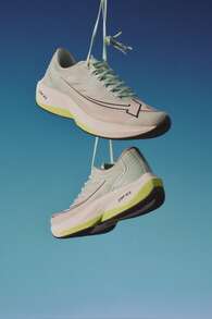 1 par de Zapatillas de running XTEP Generation I para hombres, nuevas zapatillas de running con amortiguación, color verde espuma/blanco vela - Verde espuma/Blanco vela - Ver 4