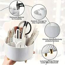 [Makeup Orginizer/Organziers Storage]360° Rotating Makeup Organizer, Large Capacity Skincare Storage Holder, Multi Compartment Cosmetic Display Case For Vanity Bathroom Countertop - 查看 6