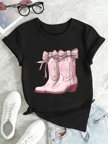 Women T-Shirts - Black - View 2