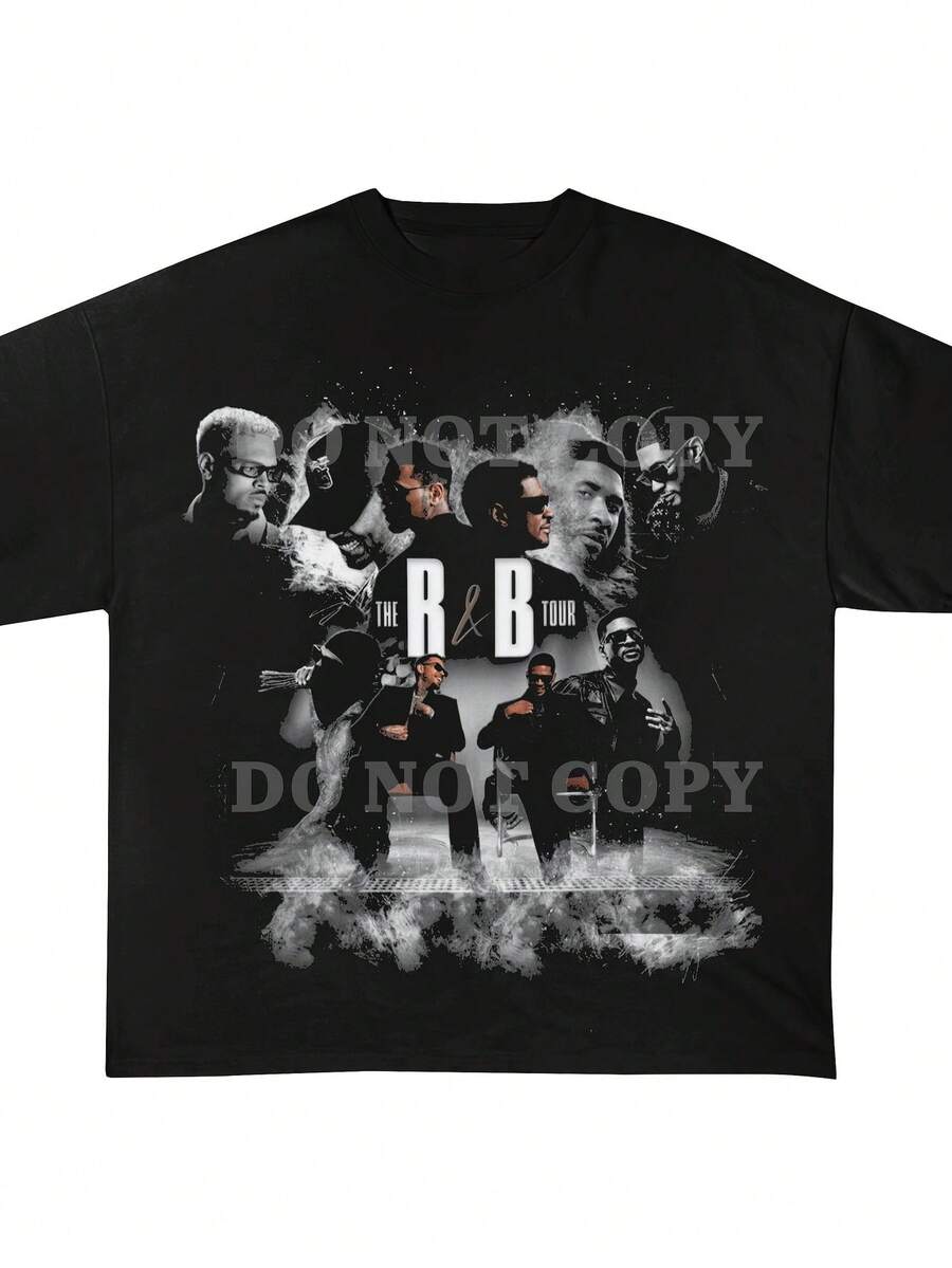 Usher R B Tour T-Shirt - Black - View 1