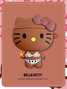 SANRIO 三丽鸥黑色小猫夏季耳机保护套。两款沙滩主题设计可选。硅胶软壳防震，兼容。可拆卸设计极具创意。 - 彩色 - 查看 17