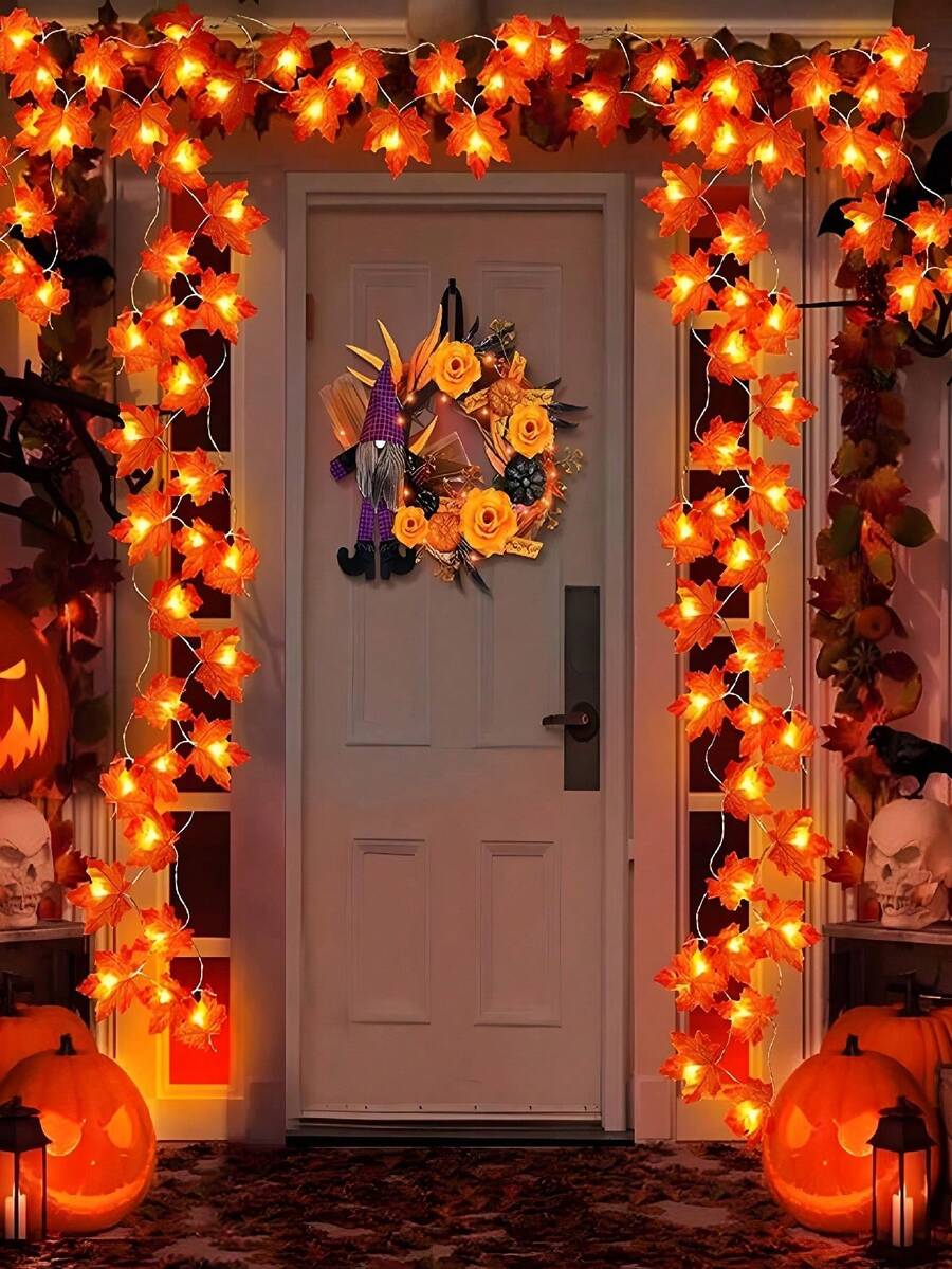 1 Stück Ahornblatt Lichterkette Herbstblatt Girlande mit Lichtern, Ahornblatt Lichterkette, DIY Party Zuhause Thanksgiving Weihnachten Halloween Dekoration Innen Außen Herbst Erntedekoration, Ahornblatt Lichterkette Herbstblatt Girlande mit Lichtern, Ahornblatt Lichterkette, DIY Party Zuhause Thanksgiving Weihnachten Halloween Dekoration Innen Außen Herbst Erntedekoration, Herbst Dekoration, Halloween Dekoration - einfarbig - Übersicht 1