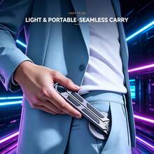 Space-Saving Universal Holder! MagSafe Magnetic Foldable Tripod, Compatible With Phones And Tablets, Portable For Travel - Gunmetal - View 8
