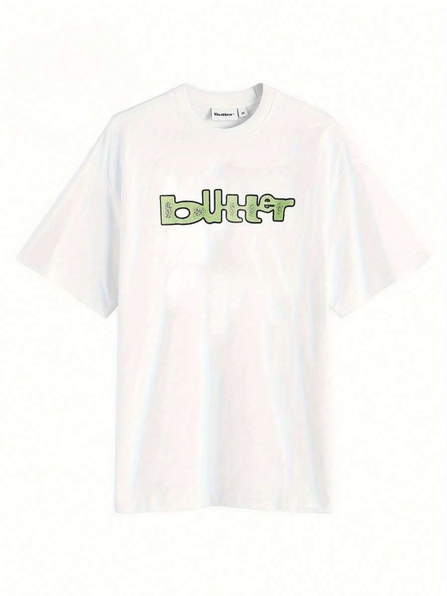 Men's T-Shirts - Butter Goods Twisted T-Shirt In White, Perfect For A Relaxed And Minimalist Look, Summer T-Shirt - White - View 1