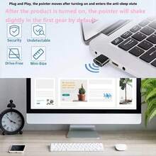 Type C Mouse Jiggler Undetectable Mouse Mover USB C Mouse Shaker Simulated Mouse Movement For Keep Computer Awake Black - 彩色 - 查看 5