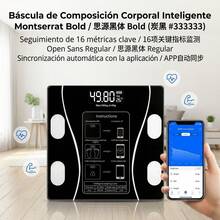 Smart Scale, Digital Bathroom Scale, Syncs Data With The Fitness App - A - View 3