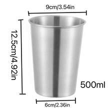 1/3 Piece Stainless Steel Mug - Single-Layer Metal Beer Mug Suitable For Camping And Outdoors - Durable Drinking Cup For Juices, Lemonade, Milk Tea, And Soft Drinks - Restaurant Buffet Commercial Use - Silver - View 16