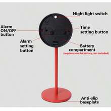 1 buah Jam Alarm Samping Tempat Tidur Gaya Minimalis Tanpa Suara, Jam Alarm Meja Kreatif yang Dipersonalisasi, Dekorasi Meja, Jam Alarm Digital Ringkas - 1PC - View 5