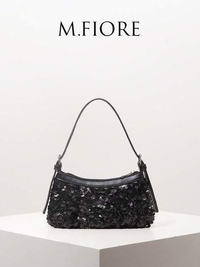 Sequin Shoulder Bag, Elegant Ladies Handbag, Suitable For Evening, Party, Graduation, Wedding, Women's Gift