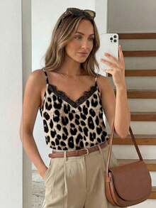 Top Camisola Con Patchwork De Encaje - Multicolor - Ver 10