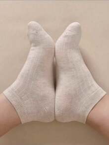 1/10 pares de calcetines de tobillo a rayas de colores aleatorios para mujer, regalo de Navidad - Multicolor - Ver 3