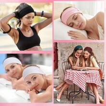 12 Pcs Nurse Headbands Women - Non Slip Nursing Headbands With Buttons Wide Elastic Ear Hair Bands Sweatband Wrap Nicu Obstetrics Nurse Doctor(Solid) - nhiều màu trơn + 12 - Xem 3