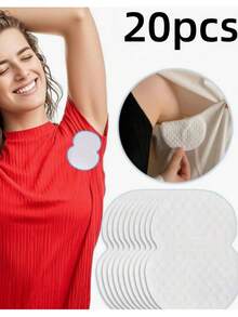 Disposable Sweat Pads, Underarm Sweat Absorbing Pads, Breathable And Quick-Drying, Prevent Sweat Stains And Odor, Suitable For Summer - White - View 6