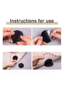 Non-Slip Mat Suitable For Home, Office And Gym. Reusable Self-Adhesive Hook And Loop, No Residue Easy-Tear Back, Suitable For Carpet, Bed Sheet, Sofa Cushion Fixing And Furniture Protection. - Multiple Styles - View 3