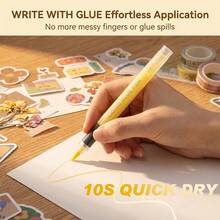 3pcs Liquid Glue Pens, Colored When Wet And Transparent When Dry - Multicolor - View 9