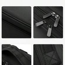 1个旅行化妆箱，化妆品收纳盒，便携式化妆师储物包，带可调节隔板，适用于化妆品、化妆刷、洗漱用品、珠宝、数码配件，也可作为房间装饰、储物盒、化妆品收纳盒、化妆包、洗漱包、化妆袋、化妆品收纳包 - 黑色 - 查看 4