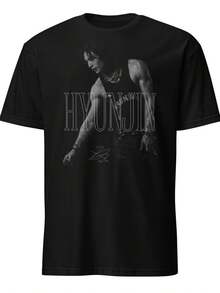 Graphic Tee,Unisex Streetwear BLACK camisetas para hombre playeras de hombre ropa hombre conjunto de hombre playera de hombre cosas de hombre vestido casuales para mujer conjuntos de mujer blusas elegantes camisetas para mujer vestido de mujer - Negro - Ver 1