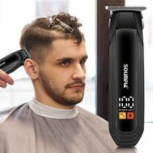 Hatteker 1pc Electric Hair Clipper For Men, Rechargeable Haircut Shaver, LED Display Barber Shop Bald Head Trimmer - View 13