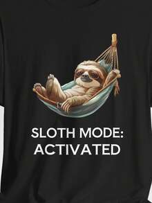 other T1S1Hirt, other Mode Activated, other Lover, Animal Print, Funny T1EE, Zoo, Lazy, Cool. - Negro - Ver 2