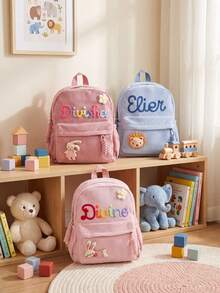 Back To School Personalized Backpack With Custom Name - Cute Colorful School Bag, Compact Lightweight Multifunctional, Adorable Gift For Him Her, Birthday Gift, Waterproof - Multicolor - View 4